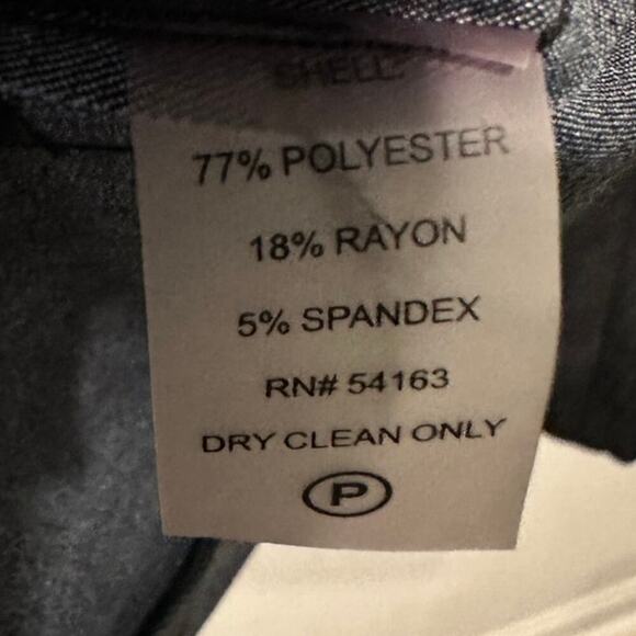 Calvin Klein Size 4 Collar Knee Length Wrap Dress Gray Workwear Office Collared - Picture 8 of 12